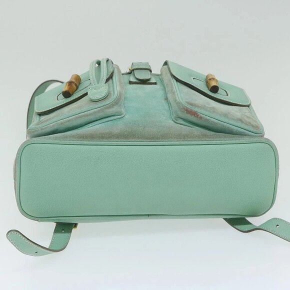 GUCCI Bamboo Backpack Suede Light Blue Auth main image 15